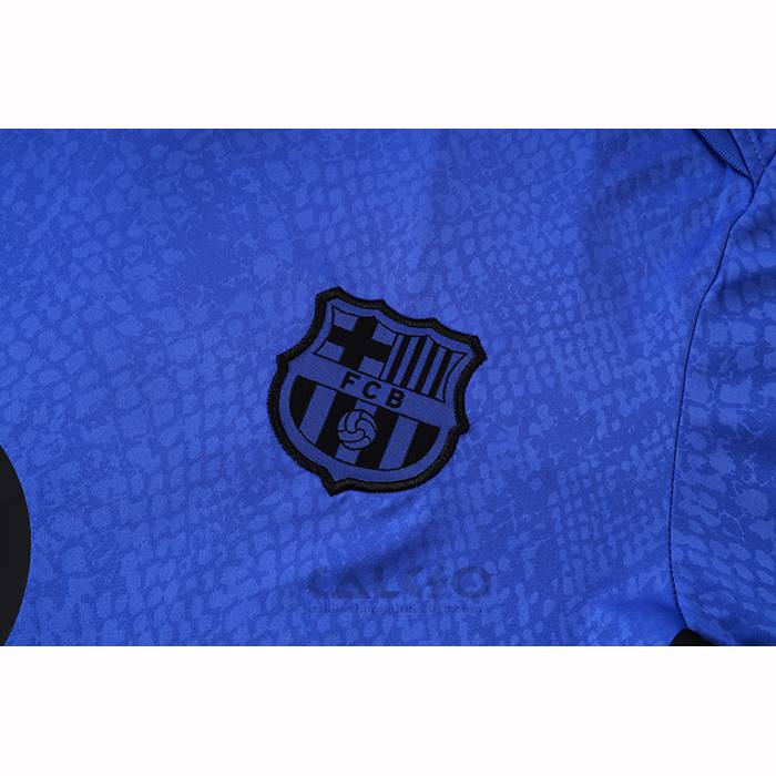 Tuta da Track FC Barcellona Manica Corta 2025-2026 Blu Purpura - Pantaloncini